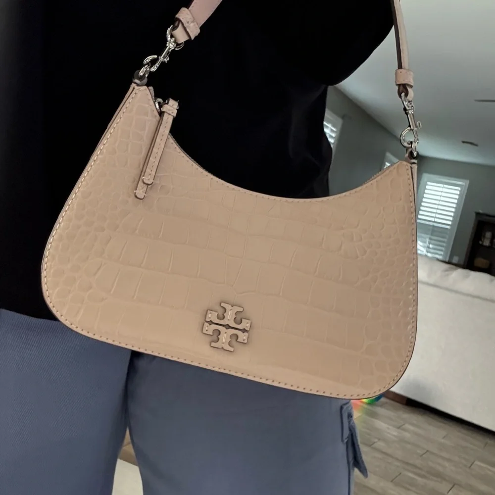 478$! Tory Burch - Thea Embossed Convertible Crossbody, Clay Pink